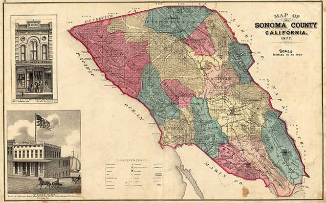 Map of Sonoma County