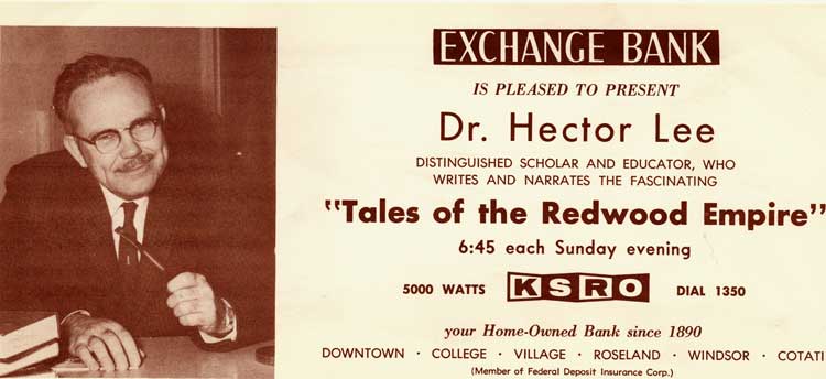 Advertisement for Dr Hector Lee radio show