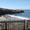 Small fence overlooking ocean.